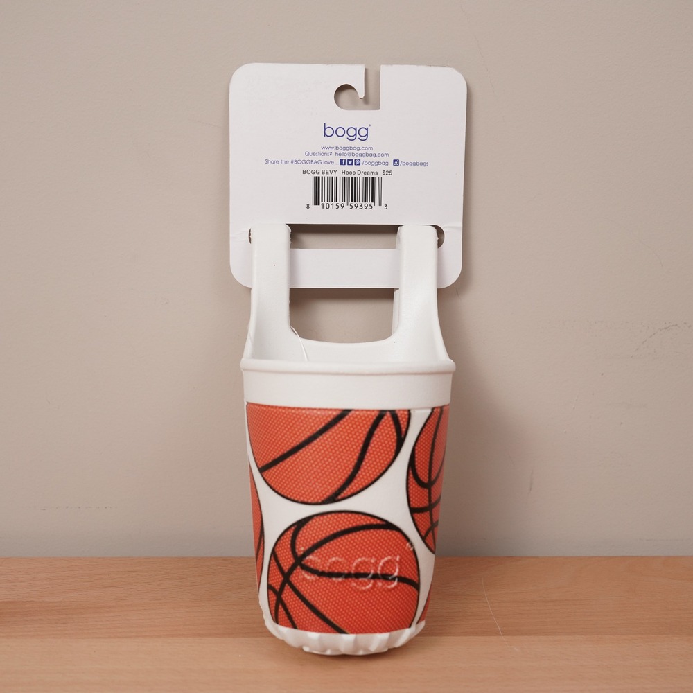 Bogg Bevy Cup Holder Basketball Print Unisex OS White Accessory